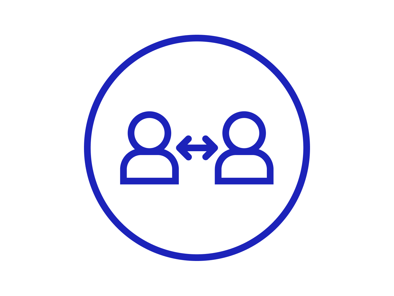 Icon representing two people sharing