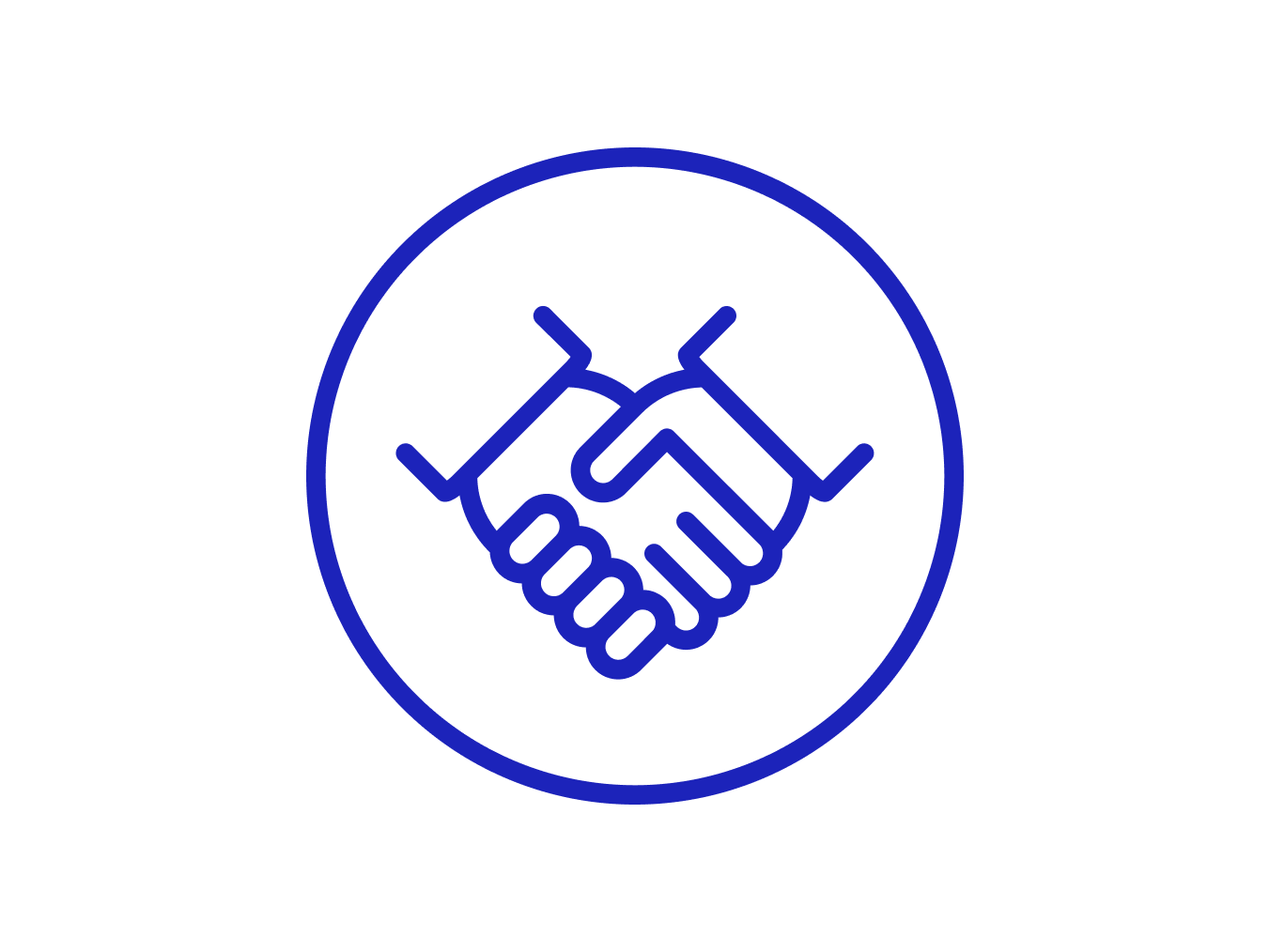 Handshaking icon representing workplace inclusion